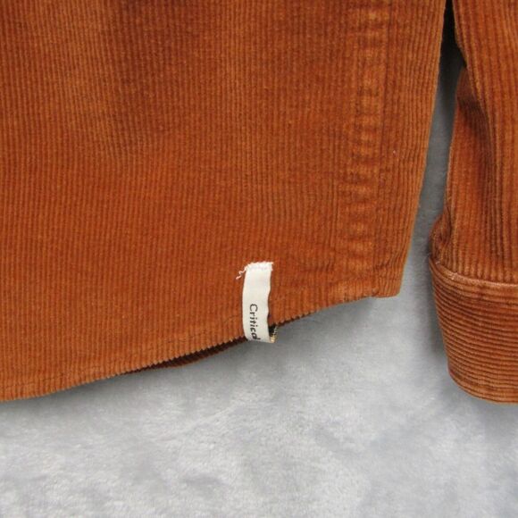 Critical Slide Society Shirt Button Up Corduroy Shacket Corduroy Sz M Rust Brown - Picture 8 of 14